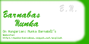 barnabas munka business card